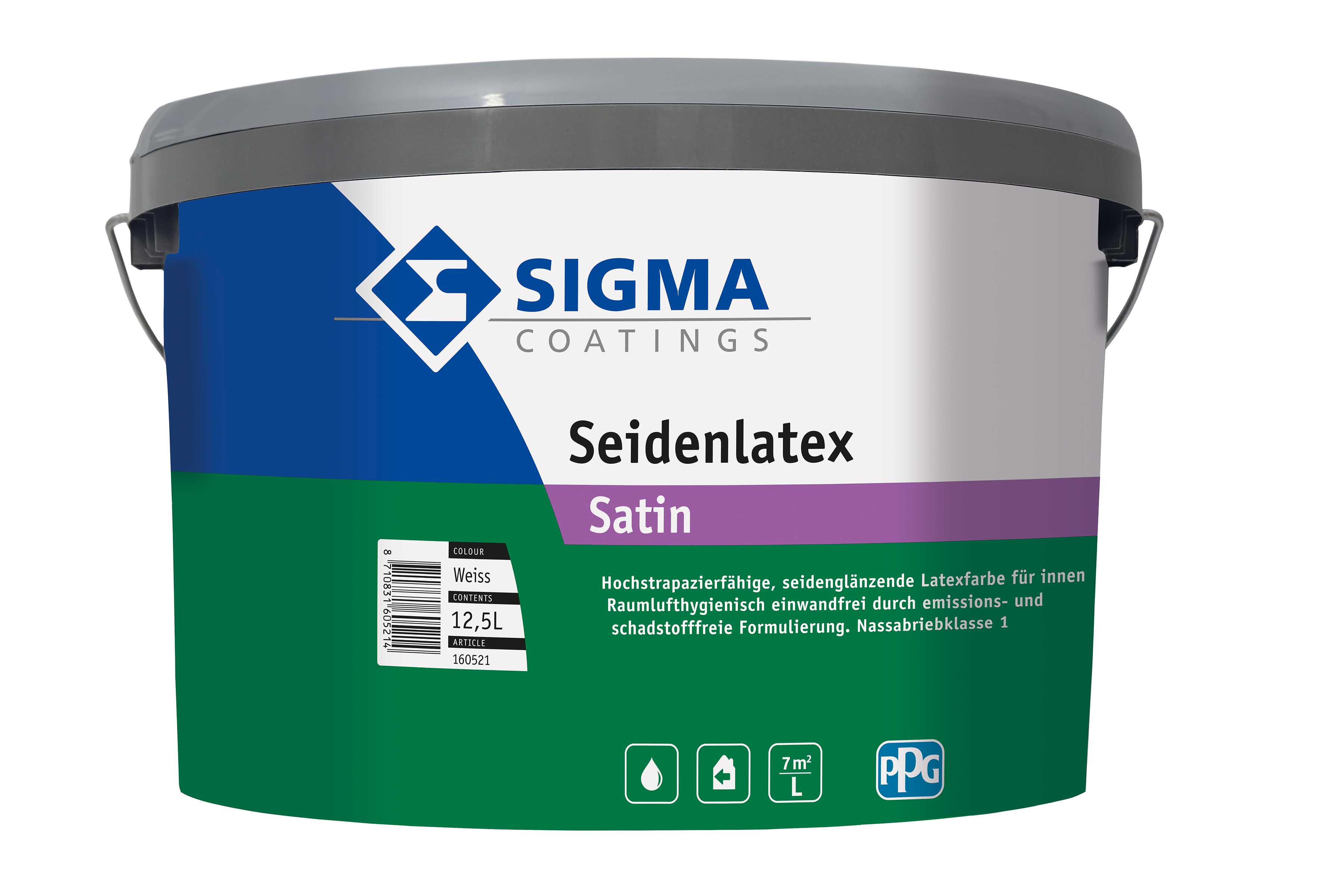 SIGMA Seidenlatex Weiß 12,5 L 