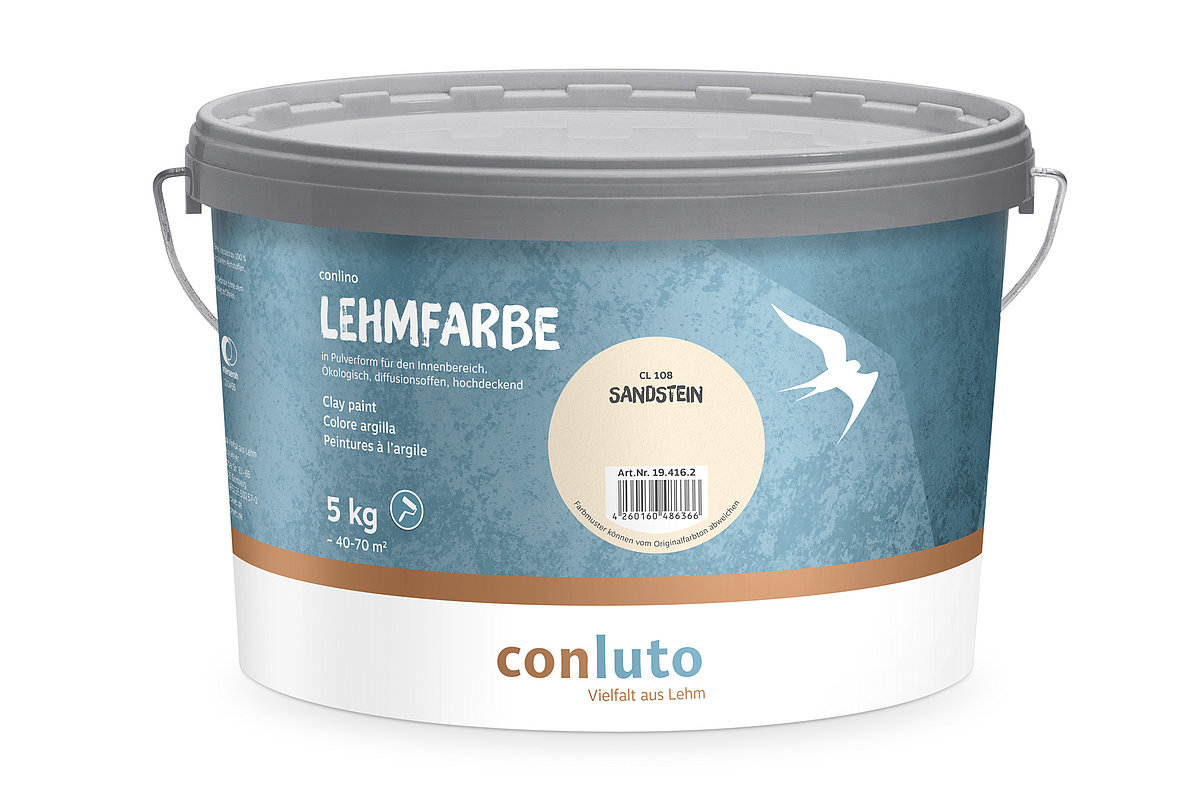 Conluto Lehmfarbe 5kg für innen - Die Farbe der Natur