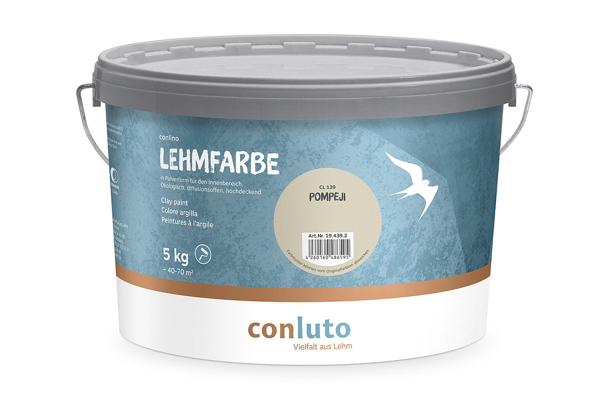 Conluto Lehmfarbe 5kg für innen - Die Farbe der Natur