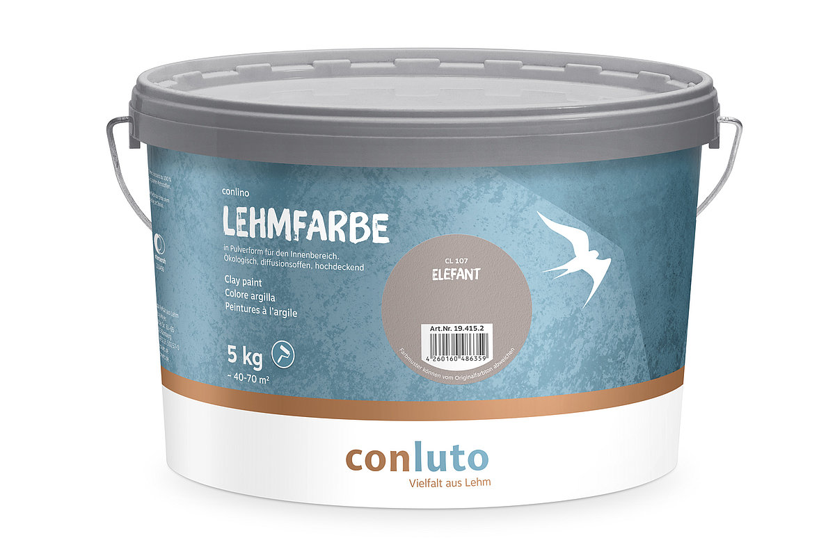 Conluto Lehmfarbe 5kg für innen - Die Farbe der Natur