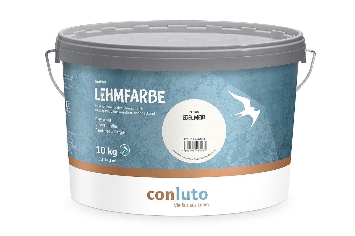 Conluto Lehmfarbe 10kg für innen - Die Farbe der Natur 