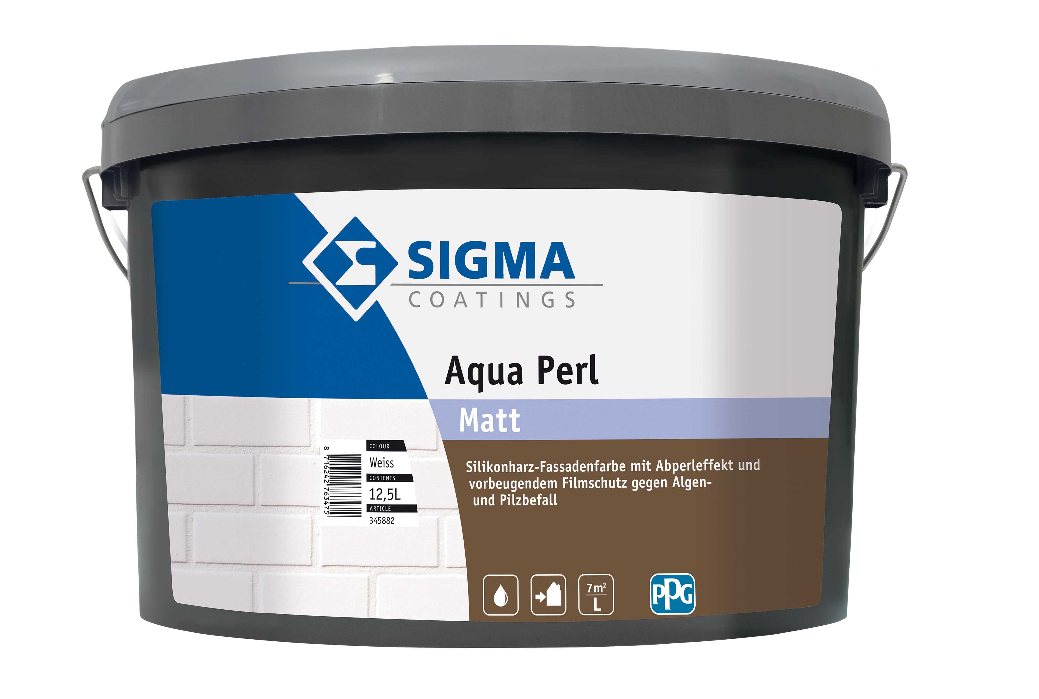 SIGMA Aqua Perl A+F Weiß 12,5L - Fassadenfarbe
