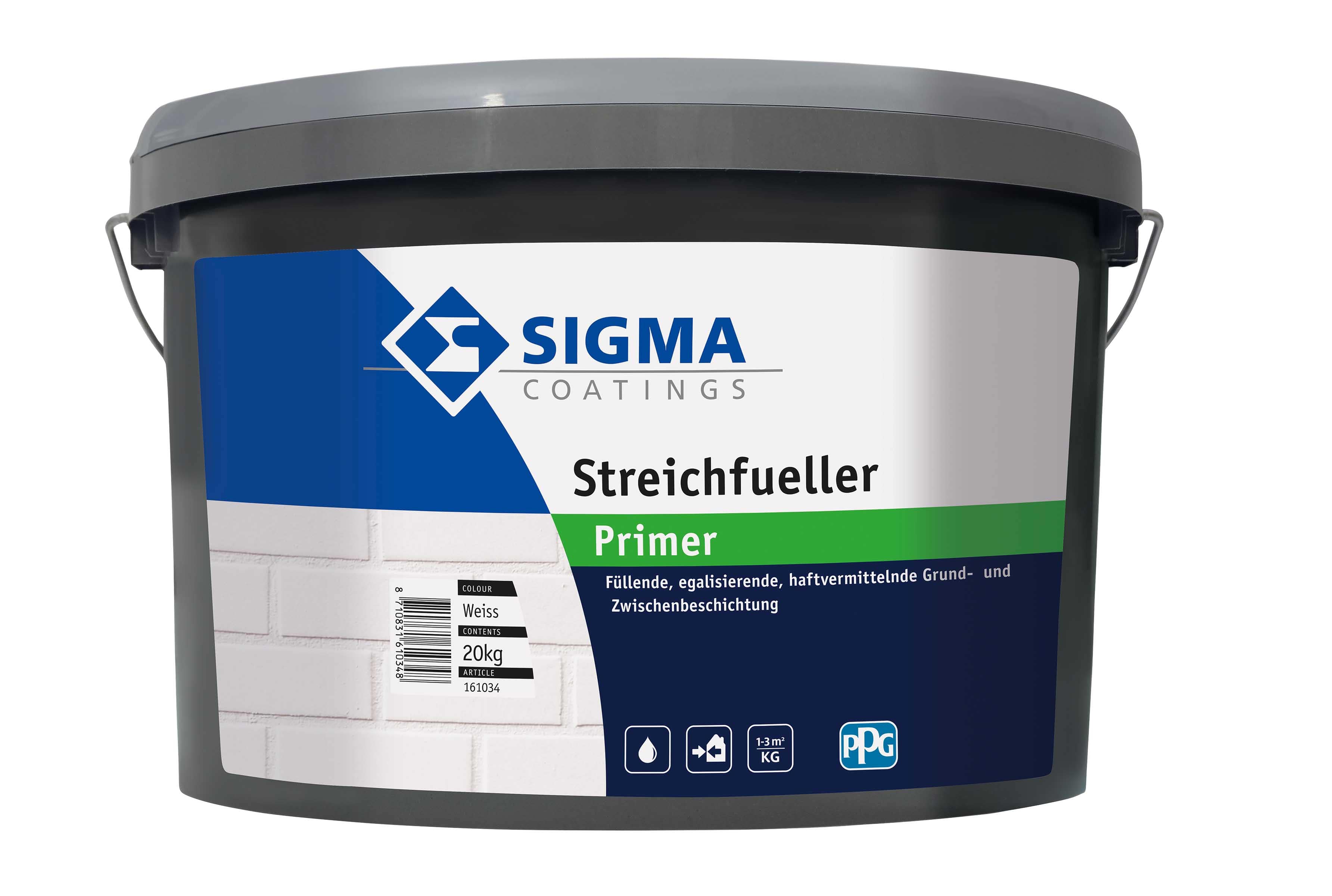 SIGMA Streichfüller Weiß 20kg - Quarzgefüllter Beschichtungsstoff