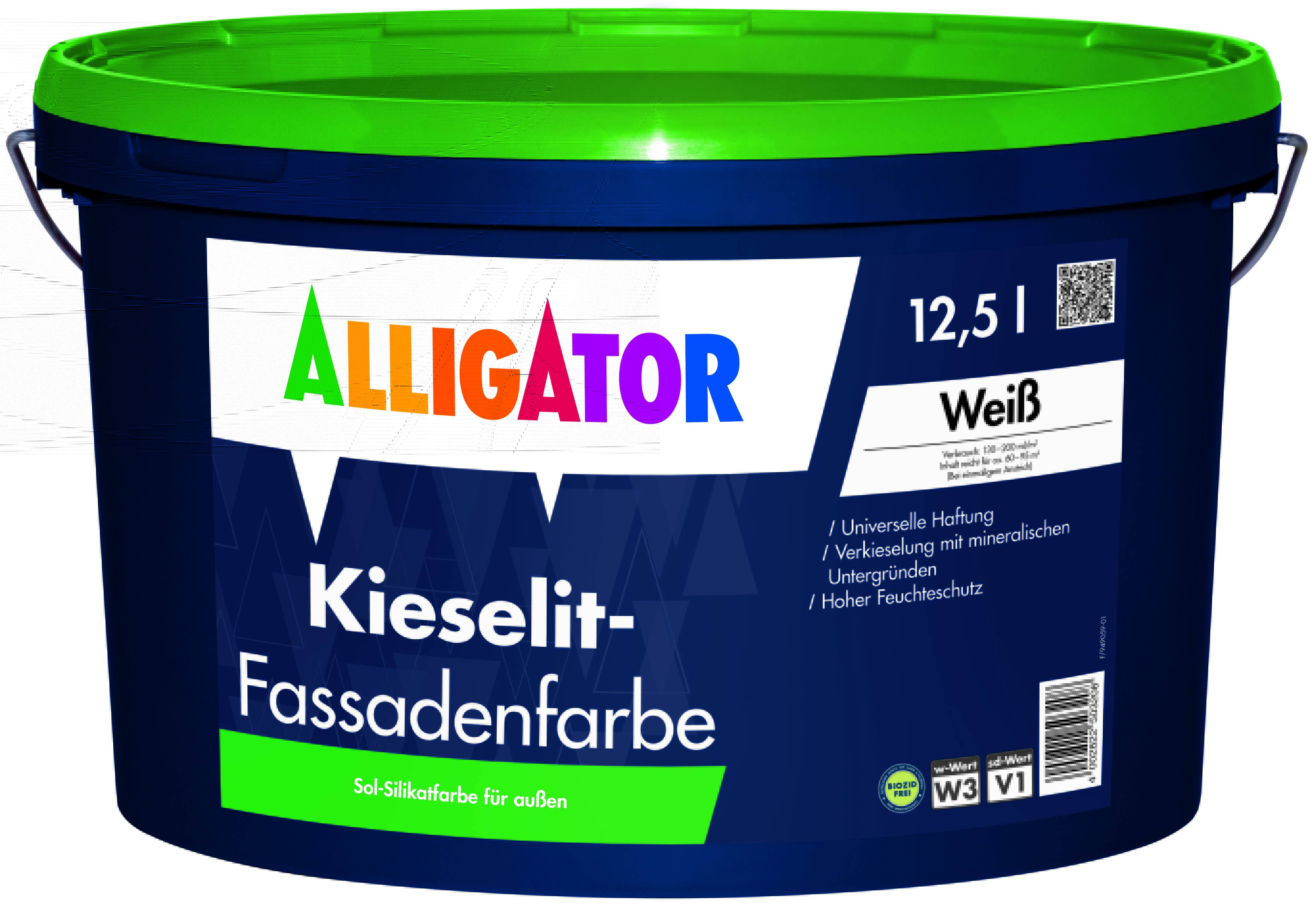 ALLIGATOR Kieselit-Fassadenfarbe Weiß - 12,5 L