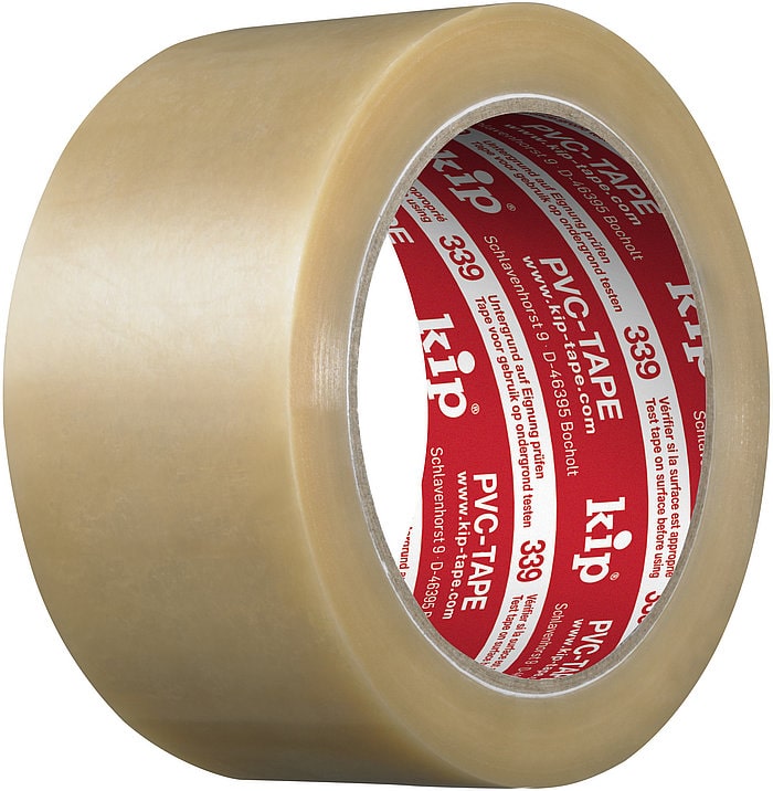 Kip 339 PVC-Packband – transparent, 32 my - 50mm x 66m